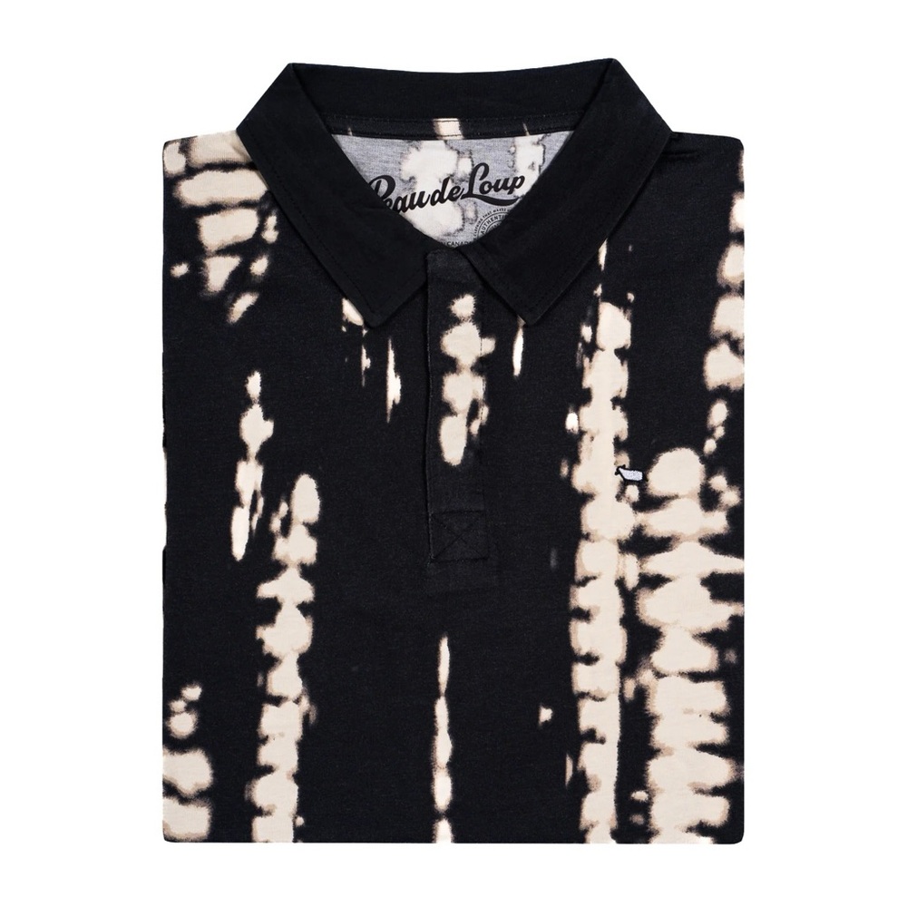 Peau De Loup Black and Cream Button Down Shirt